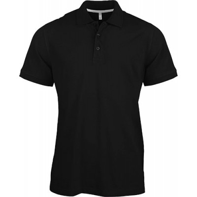 Polo manches coutes noir 2XL
