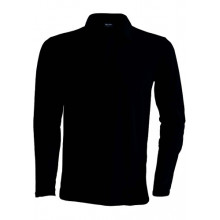 Polo manches longues noir 2XL