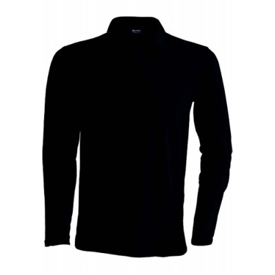 Polo manches longues noir 3XL