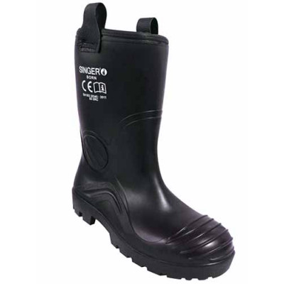 Espace Emballage Botte de securité fourre born pvc noir S5