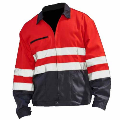 Espace Emballage Blouson haute visibilité Gris Rouge