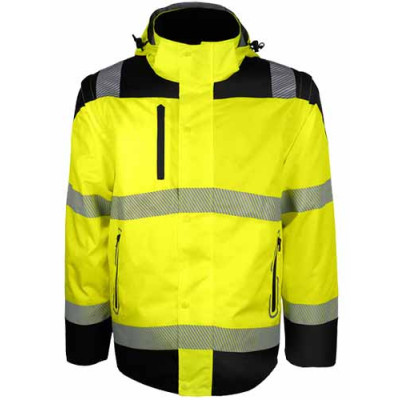 Espace Emballage Blouson Haute Vsibilité 2 en 1 VUELTA Jaune Noir