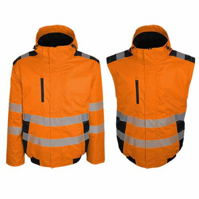 Espace Emballage Blouson Haute Visibilité 2 en 1 BRAVO Orange