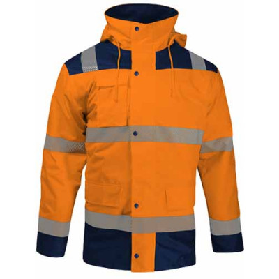 Parka haute visibilite 5 en 1 Orange PARIMO EPI Espace Emballage