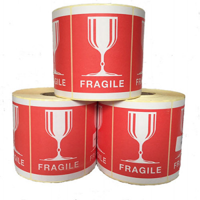 Etiquette adhesive fragile verre 11575